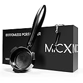MICXNIC 54mm Bottomless Portafilter with Mini Charm, Titanium PVD Coating 54mm Portafilter for Sage Breville 8 Series Barista