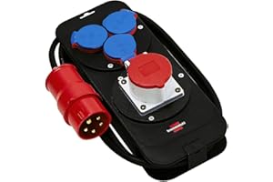 Brennenstuhl 1151600 CEE1 Station multiprise IP44 4 prises, Multicolore, 10 m