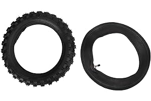 VGEBY Motocross Tires, 2.50‑10 Inch Tire and Inner Tube Set Thickened Butyl Rubber Motocross Dirt Bike Tires and Inner Tubes with Straight Vavle for CRF50 Dirt Bike