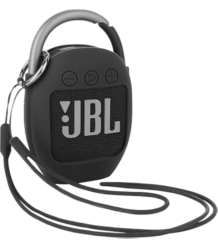Coque Silicone Pour JBL Flip 5 – Protection Complète – Avec Bandoulière Et Crochet – Couleur Rouge