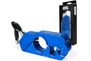 HONEYHOUSE Verrou de Frein pour Moto, Alliage daluminium Verrouillage de Guidon pour Moto Serrure Antivol Verrouillage de Sécurité (Bleu)