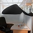 Juexica Foldable Office Cubicle and Desk Shade, Portable Light Shade, 29.5 Inches Foldable Canopy Weakens Light or Disturbance for Working Office Cubicle Accessories, Black(Black)