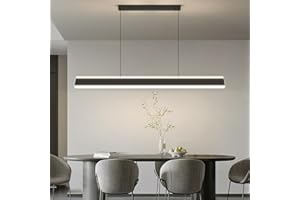 Mikeru 100cm Dimmerabile Moderna Lampada a Sospensione Lampadario Luce 10% -100% Luminosità Regolabile Con Telecomando Lampada a Isola Della Cucina Con 3000k/4500k/6000k 3 Colori per Sala Da