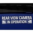 Platinum Place 1 x EXTERNAL Rear View Camera In Operation Warning Stickers 200x50mm,White on Clear,CCTV Signs,Car,Van,Lorry,Taxi,Mini Cab,Safety,Security,Go Pro,Dashcam,Tinted Windows,Outside