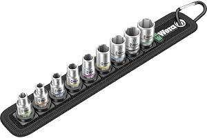 Wera 05003883001 Belt 4 Zyklop Socket Set 1/4 Inch Drive 9-Piece