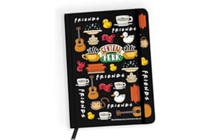 ERT GROUP Cuaderno con licencia original y oficial de Friends, patrón Friends 014 black, con papel rayado, A5.