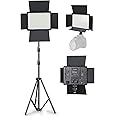 showkah® Camera Light Professional 3200-6500K Rechargeable, Photo Shoot|VideoMaking Light For YouTube Vlog|TikTok&Insta Reels | Wedding Photography LED Studio Light with Stand 600LED/800LED (800LED)