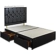 Single Diamond Divan Bed Base Comes with 2 Drawers no Headboard