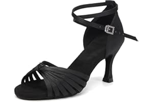 YCALCP Scarpe da Ballo Latino per Le Donne Americano Donna in Raso Standard Professionali Sala Scarpe Ballo Latino Donna