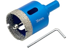 Teronbeta Diamant Lochsäge 35mm mit Zentrierbohrer, Professionellen Hartgelötet Diamant Kernlochbohrer für Fliesen, Porzellan, Keramik, Glas, Quarzit, Marmor