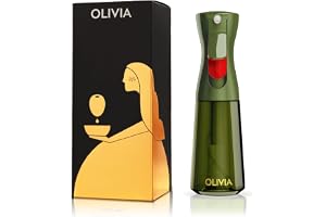 FLAIROSOL OLIVIA oljespruta för matlagning, 200 ml olivolja i glas, kontinuerlig oljespruta med portionskontroll, oljedispens