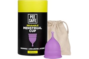 PEESAFE Menstrual Cups - Size Mini | Small - for 18 Years and Below - Leak Proof Period Cups- Safety of 100% Medical Grade Silicone - Storage Pouch Included - Menstrual Cup | Period Cup