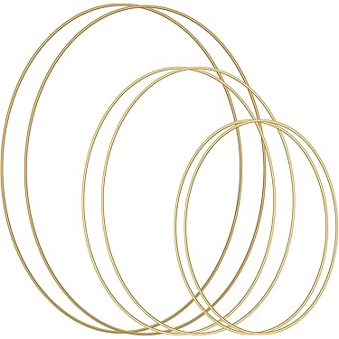 Lot De 5 Ovales Métalliques Blanc, 15 X 10 Cm Pour Abat-jour, Epoxy