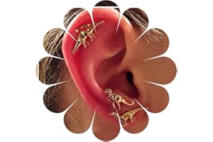 Yheakne Orecchini a forma di dinosauro Oro Orecchini a bottone Carini Orecchini di animali per donne e ragazze 3 paia