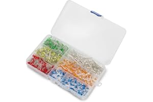 Innfeeltech 900pcs 3mm rote LED Dioden Lichter (6 Farbe Jede 150pcs, Rot, Gelb, Blau, Grün, Orange, Weiß) DC 1.9V~3.4V 20mA 3mm LED Emitting Dioden