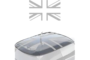 Paileco Graving Stripes Autocollant graphique pour couverture intégrale de toit Union Jack Argenté