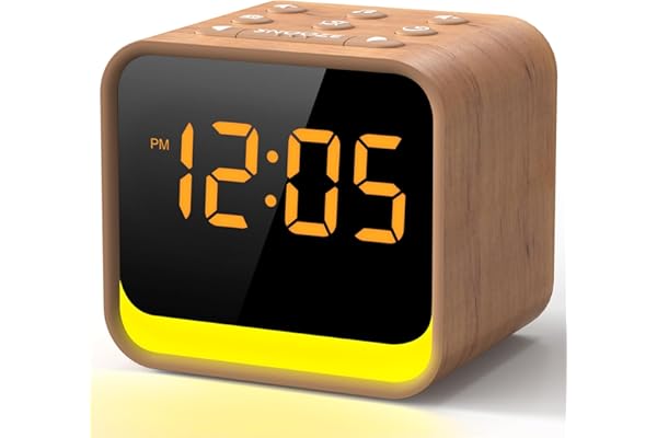 Reacher Radio réveil FM, Machine à Bruit Blanc avec 24 Sons apaisants, écran à luminosité réglable, 9 Sons d’Alarme, veilleuse 7 Couleurs, minuterie de Sommeil, Snooze, réveil Matin numérique Chambre