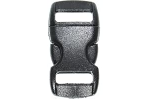 Paracord Planet Brand Contoured Side Release Black Buckle – Multiple Size and Quantity (3/8 Inch, 50 Pack)