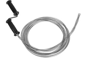 JYNVO Desatascador Tuberias Profesional, Cable Guia Alambre Desatascador Tuberias, Muelle Desatascador Fregadero, Herramientas Para Limpieza De Tuberías, Espiral Limpiatubos Manual, 3 m X 12 mm