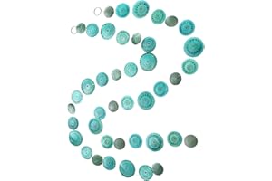 Boltze Capiz-Girlande Gus Blau Türkis Grün, 1 Stück 2-Fach Sortiert, 1x Muschelgirlande 180 cm Handarbeit, für Terrasse Garten Indoor Outdoor