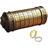 Cryptex Da Vinci Code Mini Lock Cryptex Puzzle Box with Hidden Compartments for Birthday, Valentine, Mysterious Birthday Gift