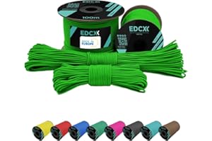 EdcX 2 mm Nylon Paracord 275 (50 et 100 m) - Corde 100% Nylon, Corde 3 brins, Corde Nylon 2 mm en Plusieurs Couleurs