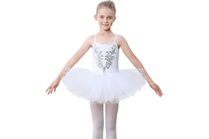 FONLAM Vestido de Ballet para Niña Maillot de Danza Baile Ballet Tutú Traje Disfraz de Bailarina Niña