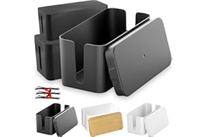 GANCEDO HOME Caja Organizadora de Cables - Organizador Cables Escritorio - Organizador de Cables - Caja para Esconder Cables - Cable Box - Caja Cables Organizador
