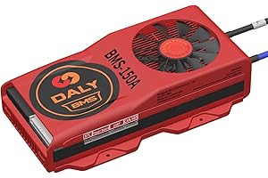 DALY Smart BMS avec contrôle sans fil Bluetooth SOC UART RS485 CAN Ventilateur de refroidissement 16S 48 V 150 A Lithium Fer Phosphate LiFePO4 Batterie de protection avec câbles d'équilibrage Capteur