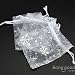Saver 50 PCS Christmas Snowflake Organza Pouch Wedding Favour Gift Drawstring Candy Bag