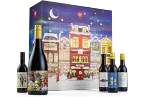 Virgin Wines – Red Wine Advent Calendar 2025 – 24 miniature bottles (75cl) plus a full-sized bottle for Christmas day