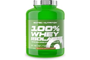 Scitec Nutrition 100% Whey Isolate, Smaksatt dryckespulver med vassleproteinisolat, L-glutamin, L-arginin och sötningsmedel