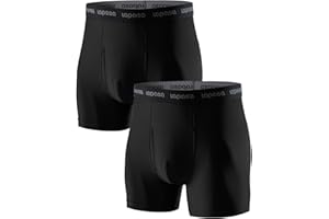 LAPASA Men's Sports Boxer Shorts Travel Quick Dry Trunks, Mesh Running Hiking Boxers Briefs, Odour Resistant, Anti Chafing, 2 Pack, M16