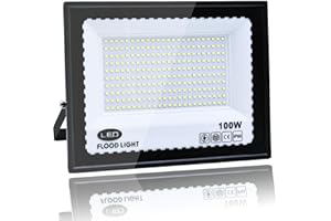 TKDAKSY Projecteur Led Extérieur 100W, Blanc Froid 6500K Projecteur LED, 10000LM Spot LED Extérieur IP66 Étanche, pour Jardins, Cours, Garages, Toits, Terrasses, Parkings, Places et Quais
