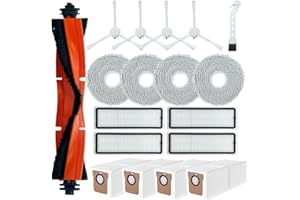 S YTALAND Accesorios de repuesto para robot aspirador Xiaomi X20+, 1 cepillo principal, 4 cepillos laterales, 4 filtros Hepa, 4 bolsas para el polvo, 4 almohadillas para fregona