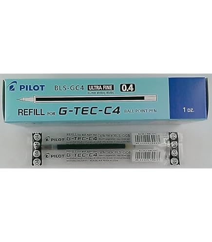 PILOT G TEC C4 - Set di 5 mine, colore: Nero