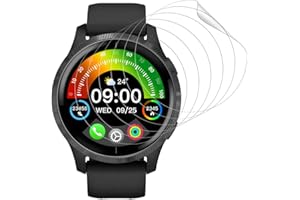 Beukei Pellicola Protettiva Compatibile con Garmin Venu/Venu 2, 6 Pezzi Soft TPU Schermo Protettivo, Alta Definizione, Anti-Scratch, Senza Bolle,Screen Protector