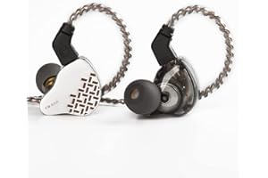 KINBOOFI KBEAR In-Ear-Kopfhörer mit Geräuschunterdrückung, Rosefinch IEM Kopfhörer mit Frontplatte aus Zinklegierung, kabelgebunden, mit abnehmbarem Kabel für Sänger-Gitarristen (braun, kein Mikrofon)