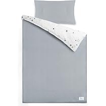 Parure De Lit Bébé 100x135 Cm - Housse De Couette Et Taie D'Oreiller 100% Coton Oeko-TEX Lulumoon