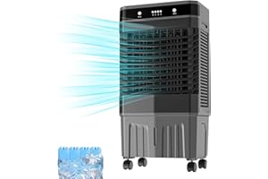 WOLWES 3 en 1 Climatizador Evaporativo, Enfriador de Aire Acondicionado Portatil sin Tubo Exterior, Oscilación Automática de 3 Velocidades, Sincronización de 12 H, 40 L Tanque de Agua (Size : Mechanical)