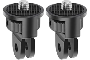 Vkesen Adaptador de Trípode para Montura Go Pro, Adaptador Giratorio de Rosca 1/4 "-20 para Soporte/Accesorios para GoPro, Compatible con Insta360 x3/one x2, Sony y otras Cámaras de Acción(2 Pack )