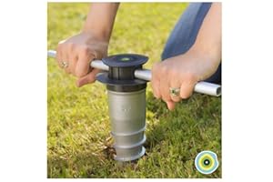 GARD & ROCK - Base D'ANCORAGGIO in Alluminio, a Livello del Suolo, Multi-Terreno da avvitare o da sigillare - Quick Fixation System - ORGANIZZA I Tuoi SPAZI in Un ATTIMO!