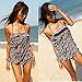 Etosell Sexy Leopard Ruffle Open Back Halter Padded Monokini Bathing Suit Swimsuit Leopard Asian XXL