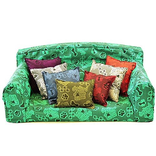 Dog-Tired-Purple--Pet-Sofa-Trendy-3-sizes-Dog-bed-Modern-cover-material-Made-in-UK