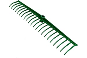 N.G. NICCOLAI NG NICCOLAI RASTRELLI IN POLIPROPILENE PP CURVI O DRITTI VARIE DENTATURE CON O SENZA MANICO IN LEGNO (H.150 CM) MADE IN ITALY (VERDE CURVO 22 DENTI (CM.59) SENZA MANICO)