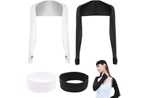 ROMOLY Conjunto Mangas para Brazos y Headband para Mujer, Absorbente de Sudor y Protección contra el Sol