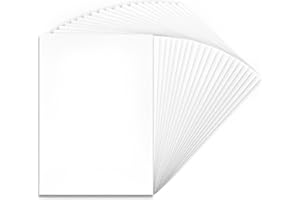 AHEJIOO 25 Stück Schrumpffolie, Schrumpffolien - A4, Schrumpfpapier, Schrumpffolie Zum Bemalen, Transparent Schrumpffolienplatten, Matt-Dicke 0.3mm-Größe 20 * 29 cm