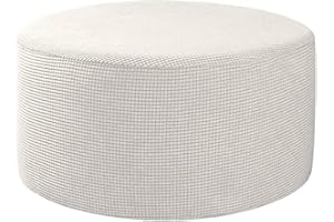 HOOWARM Terciopelo Funda Otomana Elástica Redonda Funda De Puff Modernas Funda Reposapies Polvo Retirable Lavable Funda De Reposapiés Cubierta Taburete Ottoman Cover Para Sala ( Color : A16 , Size : 60-73cm/2