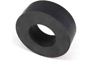 AOMAG Ringmagnete große Qualität Y35 Keramikmagneterund stark Ferrit magnete mit Loch Ø 60 mm x 32mm x 10 mm, Magnetring Scheibe mit Loch Ring für Industrie, DIY, Basteln, Wissenschaftsprojekte (2 Stück)