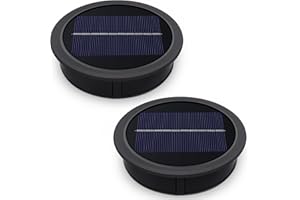 AKYNITE Solar Light Replacement Top 10.5cm 4.13inch for Outdoor Lanterns, 3.7V 1200mAh, IP44 Waterproof Warm White Light, Large Replacement Solar Top Unit Panel for Outdoor Garden Lantern Lamp, 2PCS